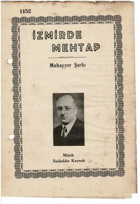 Muhayyer Şarkı - İzmirde Mehtap Nota Kitapçığı EFM1966 - 1
