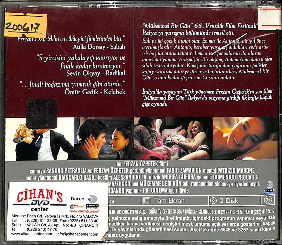 Mükemmel Bir Gün (Ferzan Özpetek) VCD Film VCD14608 - 2