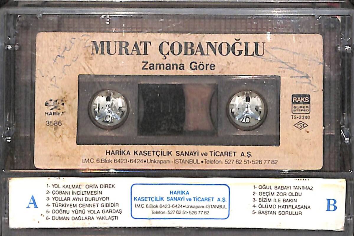 Murat Çobanoğlu - Zamana Göre Orijinal Kaset (İkinci El) * Kâğıt Baskı* KST30924 - 2