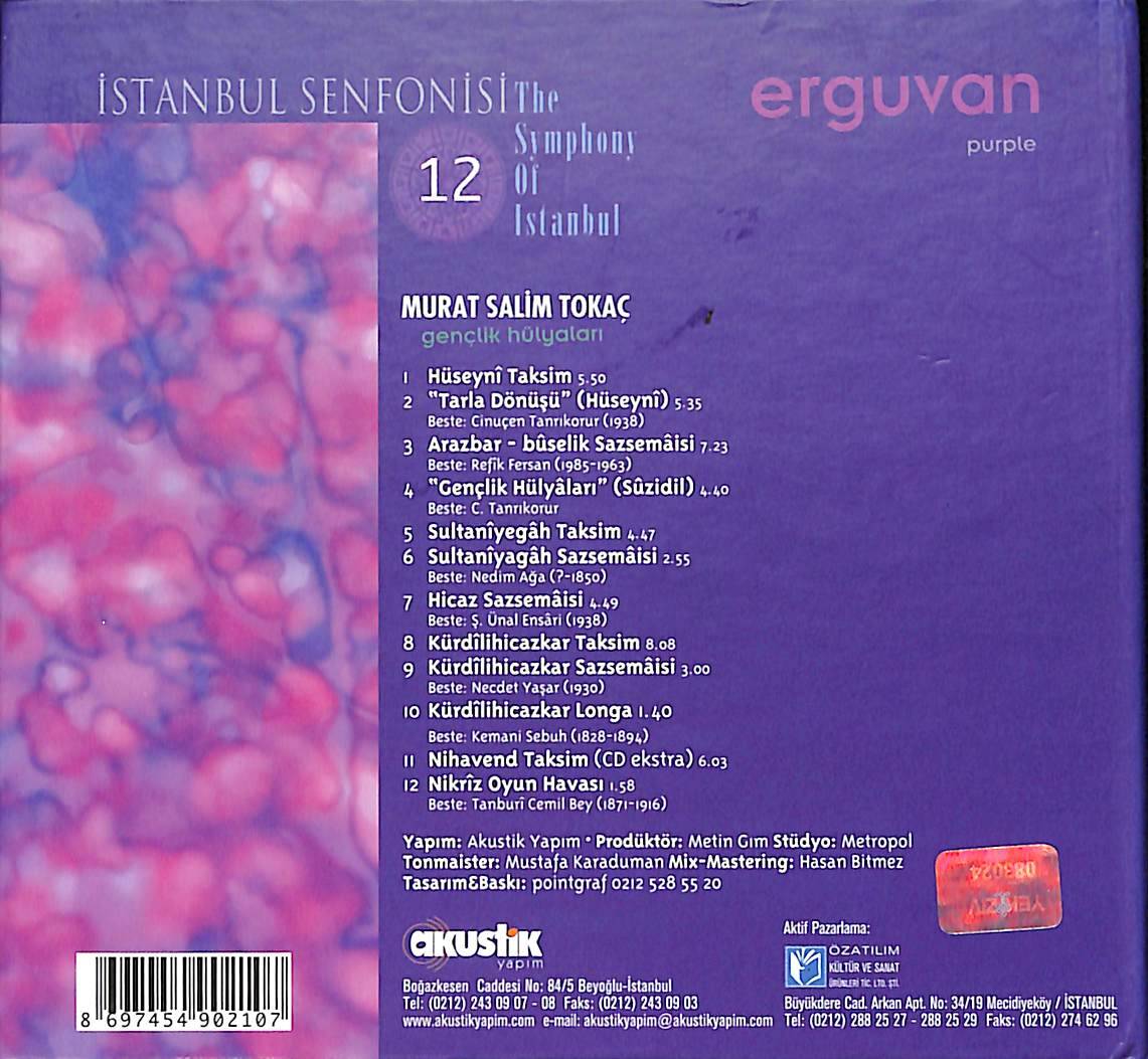 Murat Salim Tokaç - İstanbul Senfonisi Erguvan 12 CD (İkinci El) CD5345 - 2