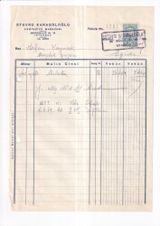 Musevi İş Adamı - STAVRO KARAGÜLOĞLU FANTAZİYE MAĞZASI İSTANBUL.1955 YILI FATURA - Gökçekoleksiyon