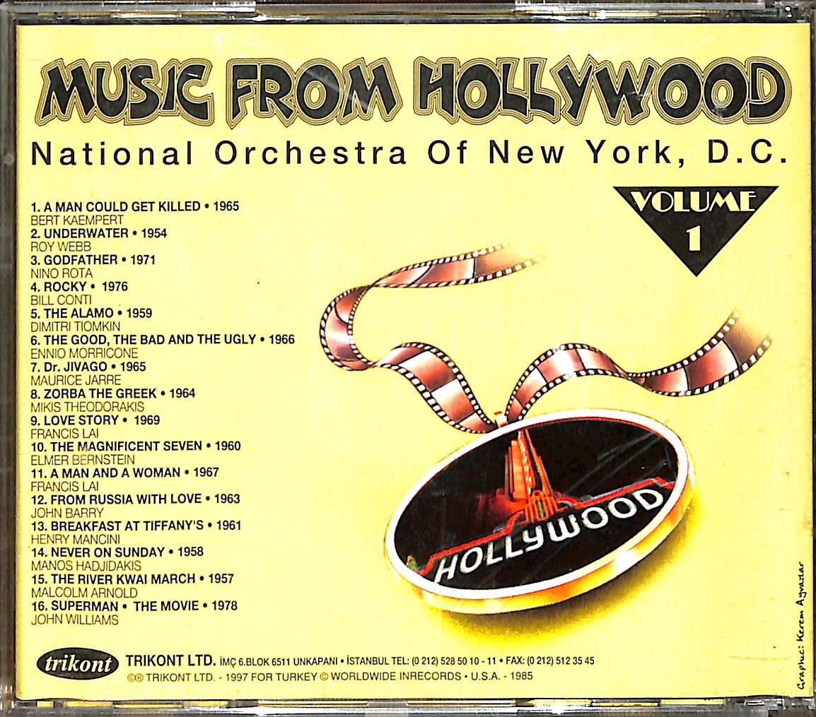 Music From Hollywood / National Orchestra Of New York D.C CD (İkinci El) CD4398 - 2