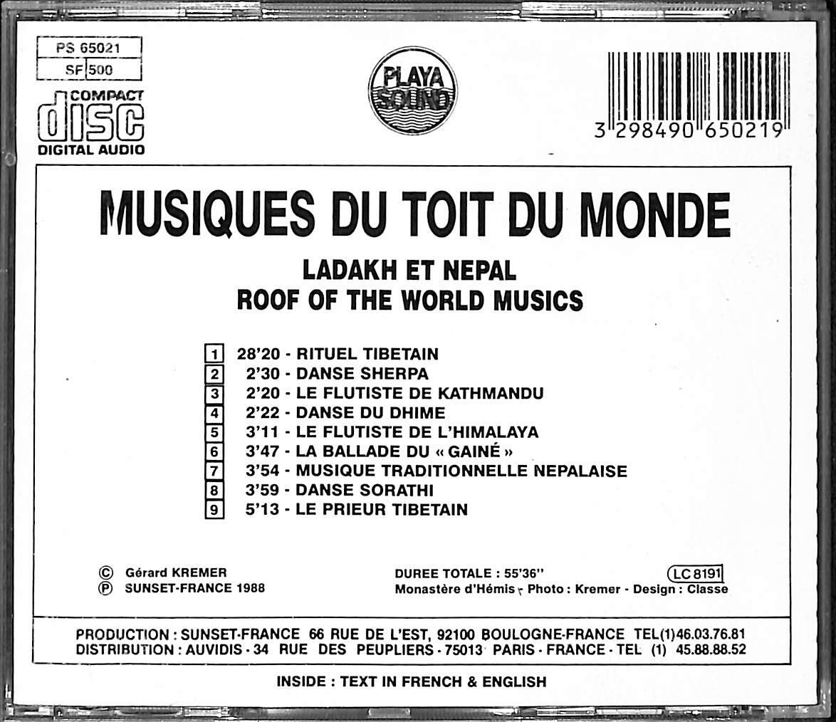 Musiques Du Toit Du Monde - Ladakh Et Nepal - Roof Of The World Musics CD (İkinci El) CD5439 - 2