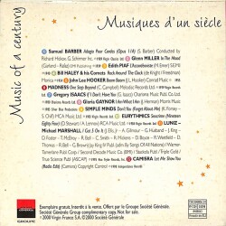 Musiques D'un Siècle - Music Of A Century CD (İkinci El) CD4917 - 2