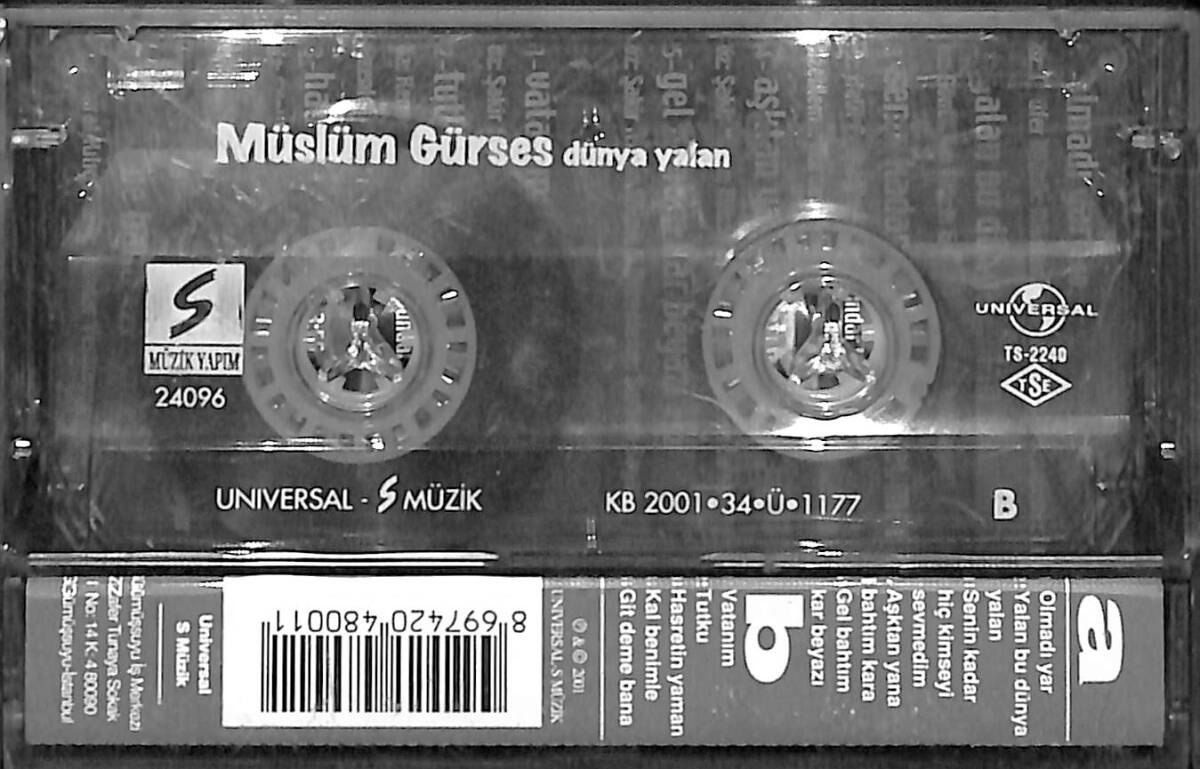 Müslüm Gürses - Dünya Yalan Kaset (İkinci El Kaset) KST29818 - 2