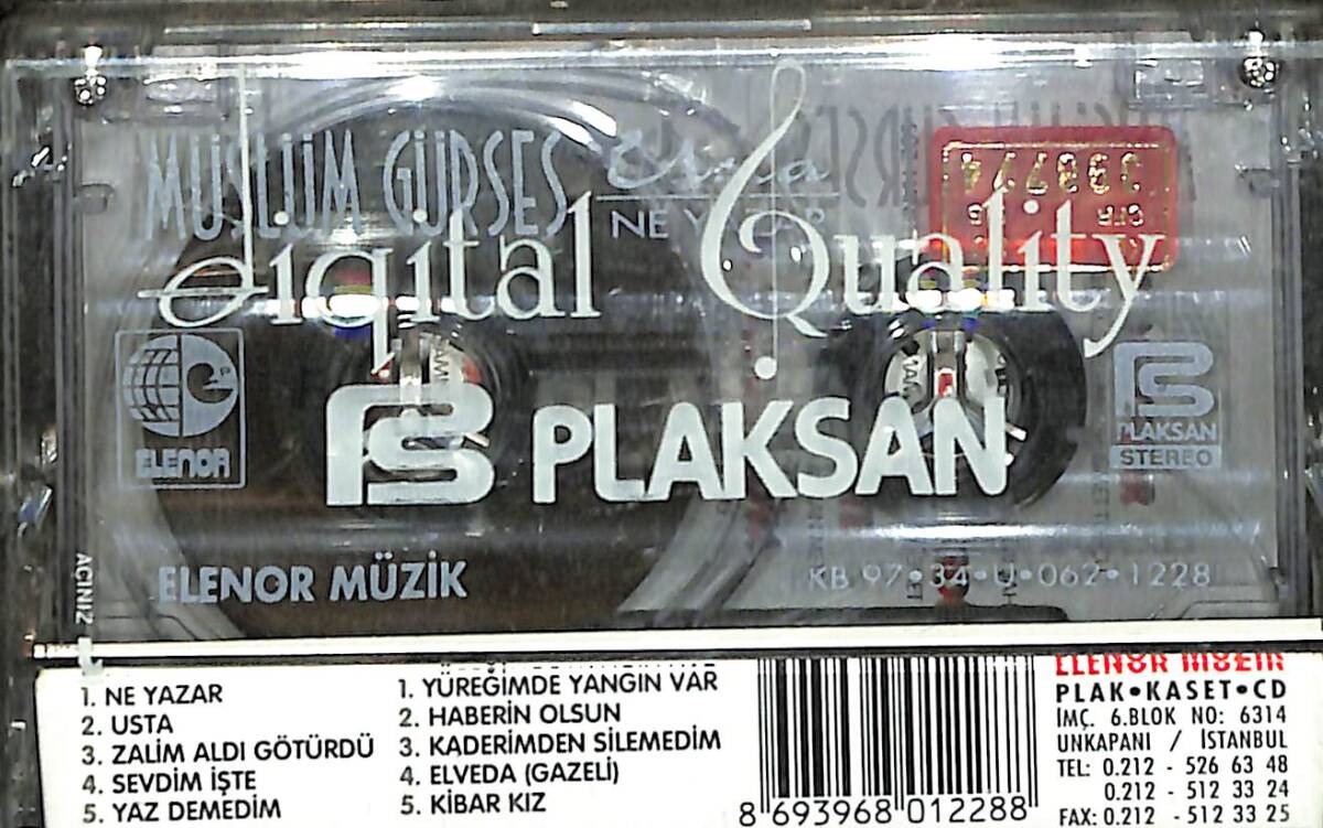 Müslüm Gürses - Usta / Ne Yazar Kaset (Sıfır Kaset) KST29291 - 2