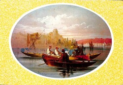 Müslüman hanımların İstanbul Boğazı’ndaki kayık yolculuğu Kartpostal (Küçük Boy) KRT23813 - Gökçekoleksiyon