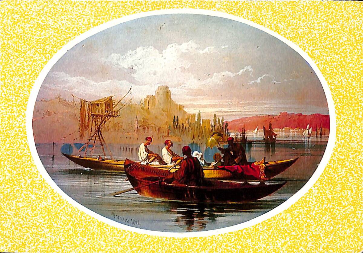 Müslüman hanımların İstanbul Boğazı’ndaki kayık yolculuğu Kartpostal (Küçük Boy) KRT23813 - 1