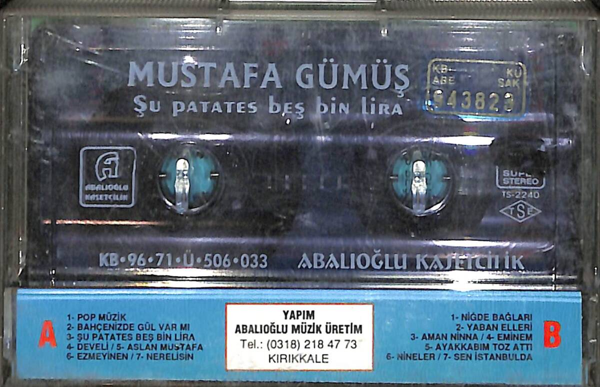 Mustafa Gümüş - Şu Patates Beş Bin Lira (Niğde Bağları) Kaset (İkinci El) KST29223 - 2