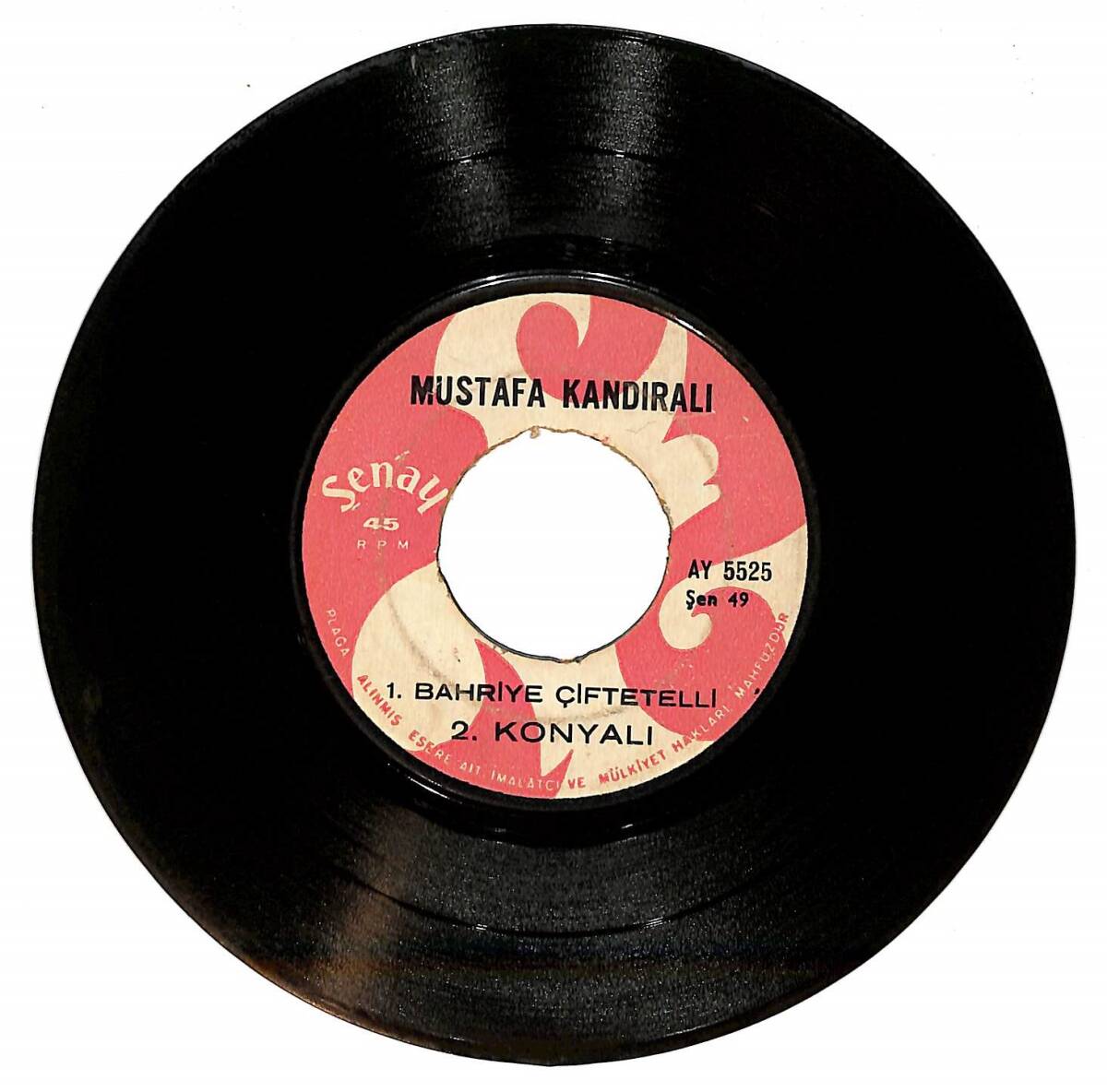 Mustafa Kandıralı – Bahriye Çiftetellisi & Konyalı & Harmandalı & O Fasulye Plak (10/6.5) PLK26876 - 2