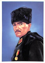 Mustafa Kemal Atatürk Kartpostal (Küçük Boy) KRT22536 - Gökçekoleksiyon