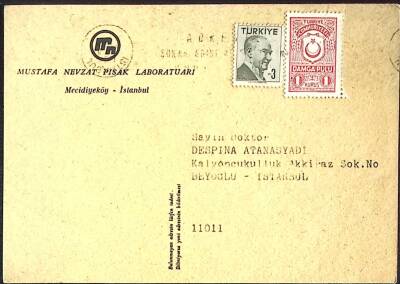 Mustafa Nevzat Pisak Laboratuarı Sodofan İlaç Kartı Rum Doktor Despina Atanasyadi EFM(N)11494 - 1
