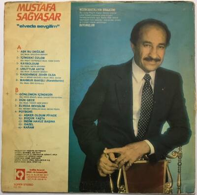 Mustafa Sağyaşar - Elveda Sevgilim LP Plak PLK431 - 2