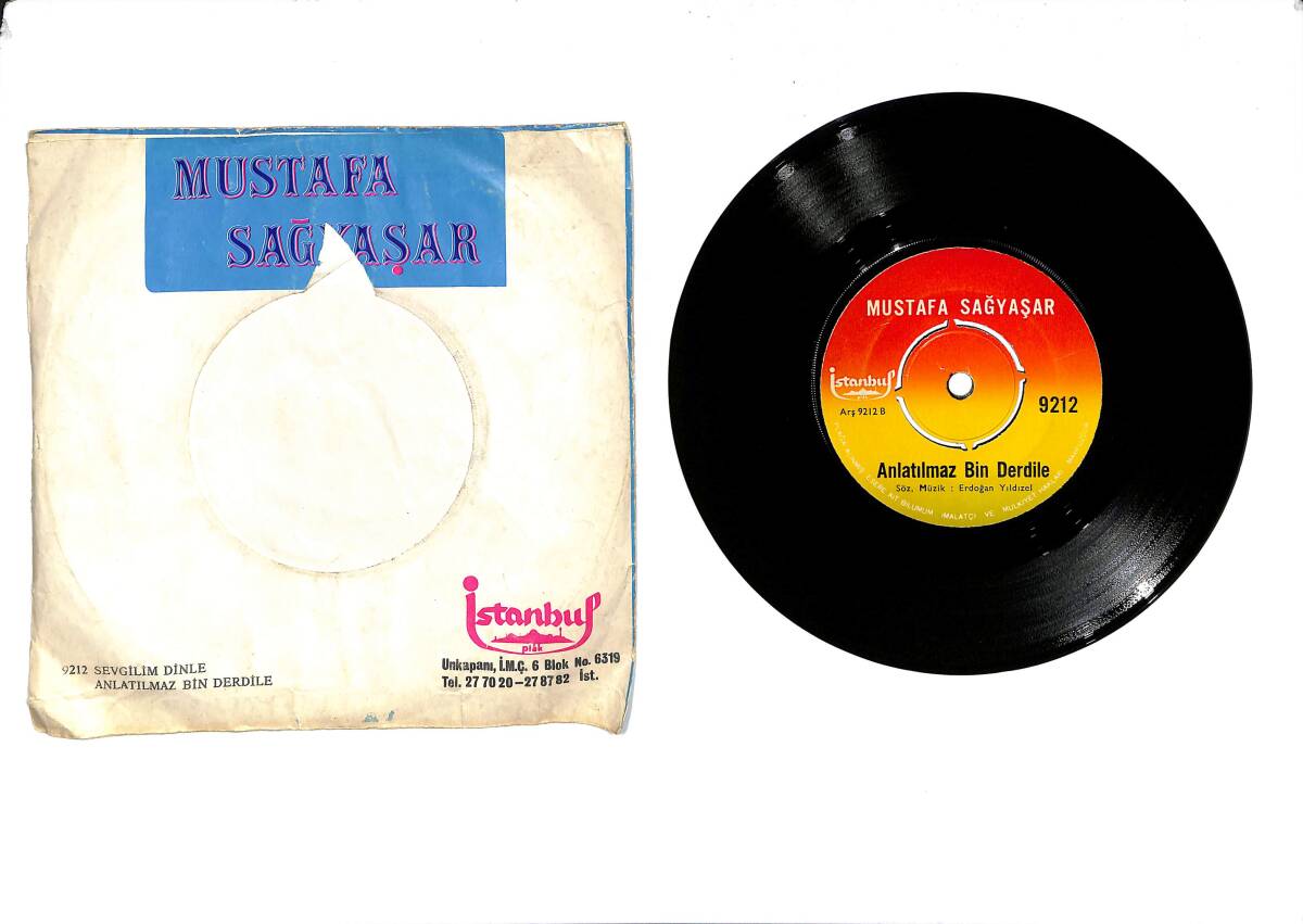 Mustafa Sağyaşar – Sevgilim Dinle & Anlatılmaz Bin Derdile 45′lik Plak (10/9) PLK27444 - 2