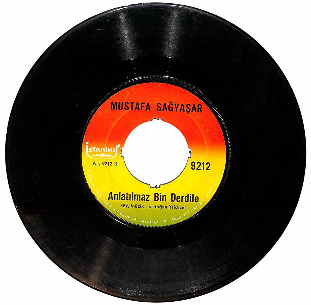 Mustafa Sağyaşar - Sevgilim Dinle / Anlatılmaz Bin Derdile Plak (10/6.5) PLK26174 - 2