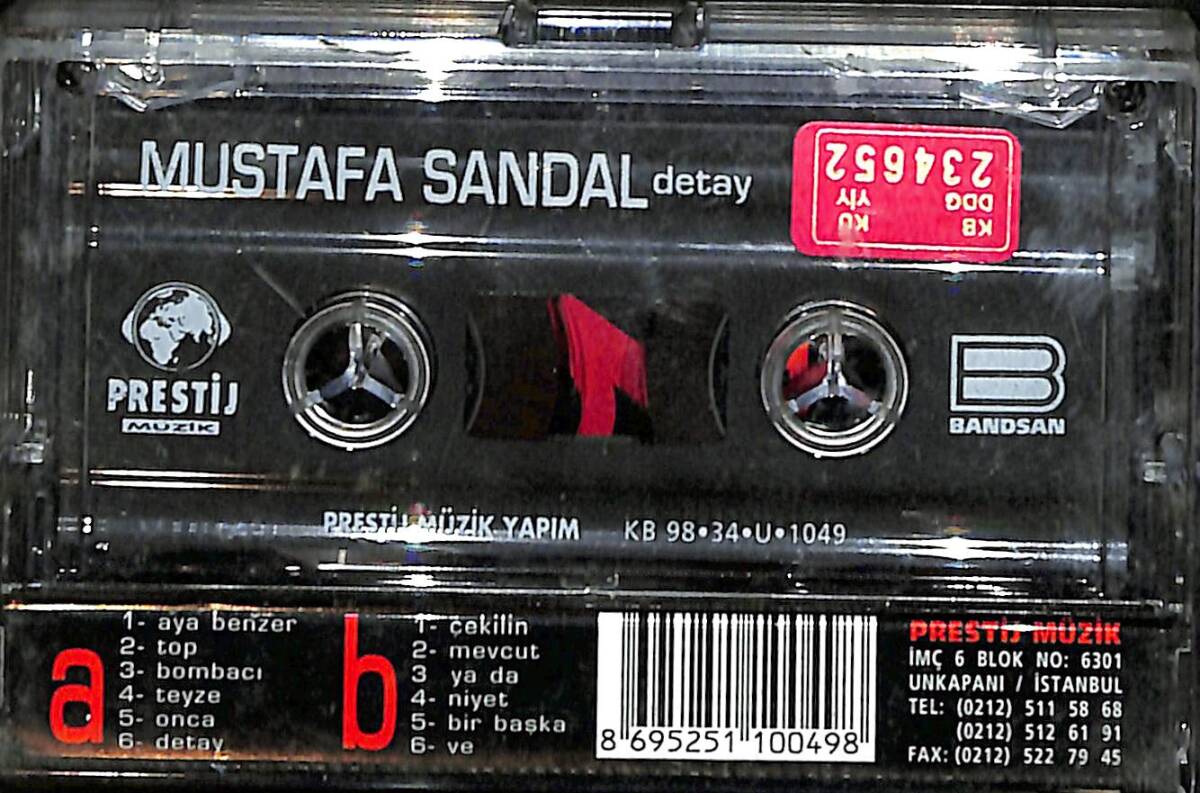 Mustafa Sandal - Detay Kaset (Kırmızı Bandrol - İkinci El) KST27713 - 2