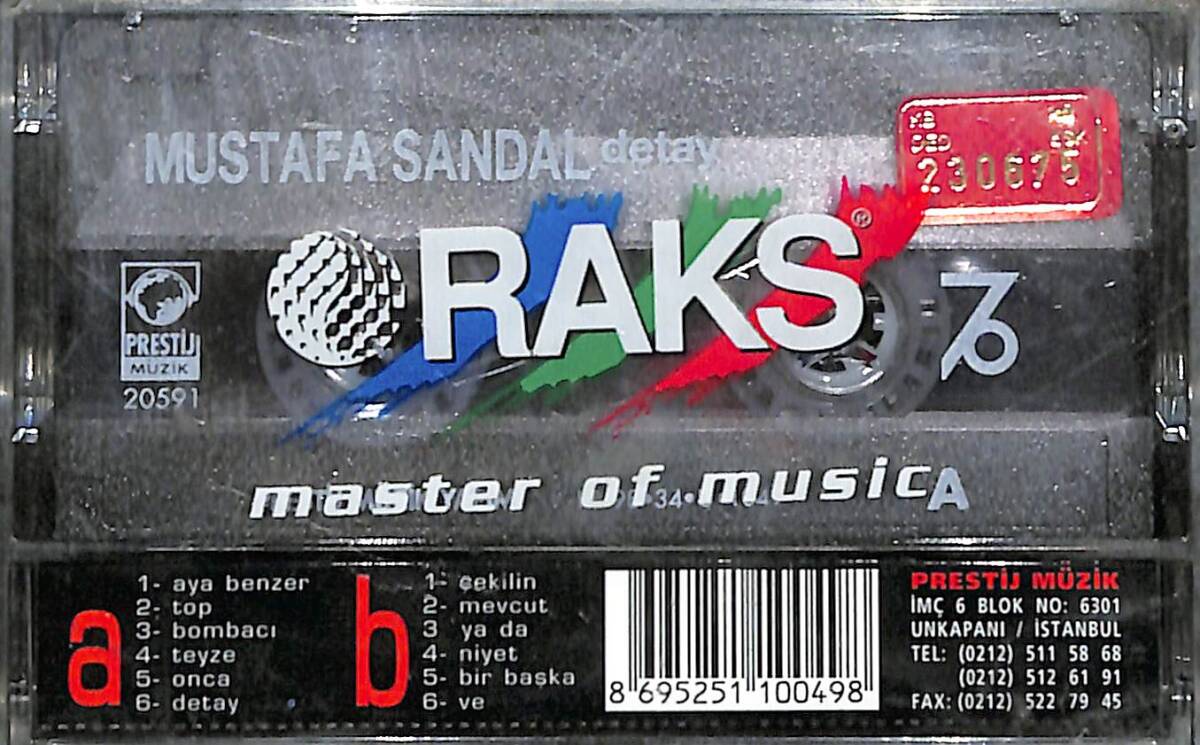 Mustafa Sandal – Detay Orijinal Kaset (Sıfır) * Prestij Müzik - Kırmızı Bandrol - 1998 * KST30163 - 2