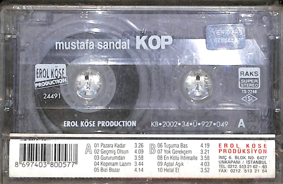 Mustafa Sandal - Kop Orijinal Kaset (Sıfır) KST31139 - 2