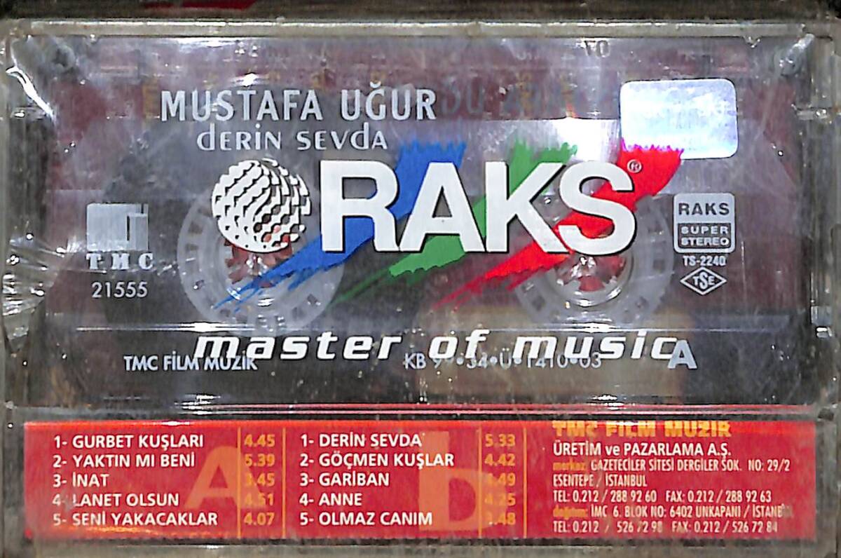 Mustafa Uğur - Derin Sevda Kaset (Sıfır Kaset) PLK26933 - 2
