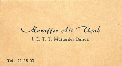 Muzaffer Ali Uçak İ.E.T.T. Müşteriler Dairesi Kartvizit EFM(N)10883 - 1