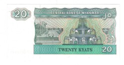 Myanmar 20 Kyats 1994 ÇİL YKP8482 - 2