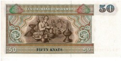 MyanmarBurma 50 Kyat 1997 Çil YKP1172 - 2