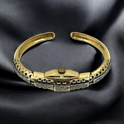 Nacar 18 Ayar Altın Elmas Taşlı Kurmalı Bayan Kol Saati ELM267 #31.60 - 4