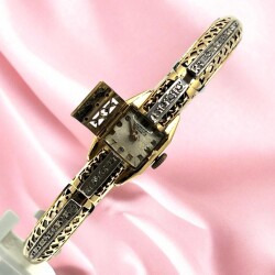 Nacar 18 Ayar Altın Elmas Taşlı Kurmalı Bayan Kol Saati ELM267 #31.60 - 3