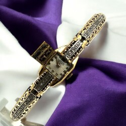 Nacar 18 Ayar Altın Elmas Taşlı Kurmalı Bayan Kol Saati ELM267 #31.60 - Gökçekoleksiyon