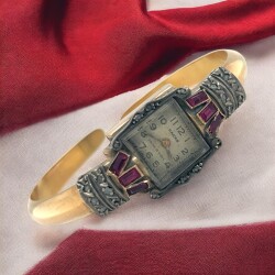 Nacar 18 Ayar Elmas ve Yakut Taşlı Bayan Kol Saati ELM269 #24.14 - Gökçekoleksiyon