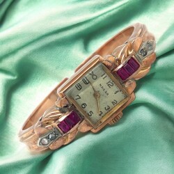 Nacar 18 Ayar Elmas ve Yakut Taşlı Bayan Kol Saati ELM271 #28.12 - 2