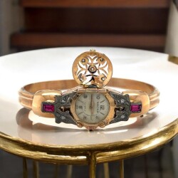 Nacar 18 Ayar Elmas ve Yakut Taşlı Bayan Kol Saati ELM368 #25.74 - Gökçekoleksiyon