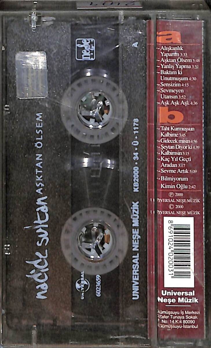 Nadide Sultan - Aşktan Ölsem Kaset (İkinci El) KST28555 - 2