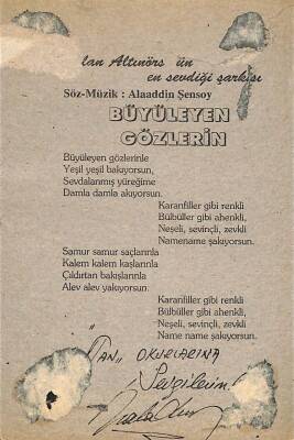 Nalan Altınörs (Arkası Şarkı Sözlü) Kartpostal KRT14630 - 2