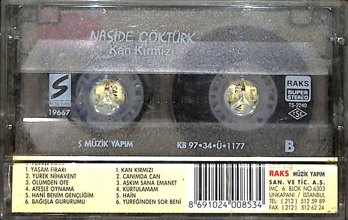 Naşide Göktürk - Kan Kırmızı Kaset (İkinci El Kaset) KST29708 - 2