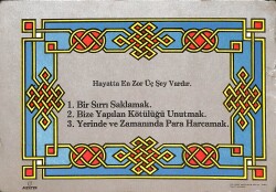 Nasihat Temalı Kartpostal (Küçük Boy) KRT21358 - Gökçekoleksiyon