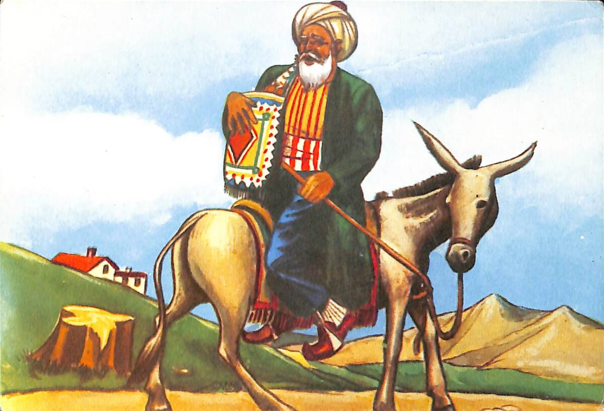 Nasreddin Hoca Kartpostal (Küçük Boy) KRT23455 - 1