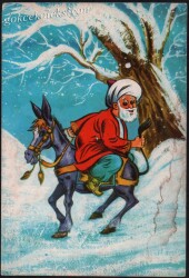 Nasrettin Hoca Kış Kartpostalı KRT4265 - Gökçekoleksiyon