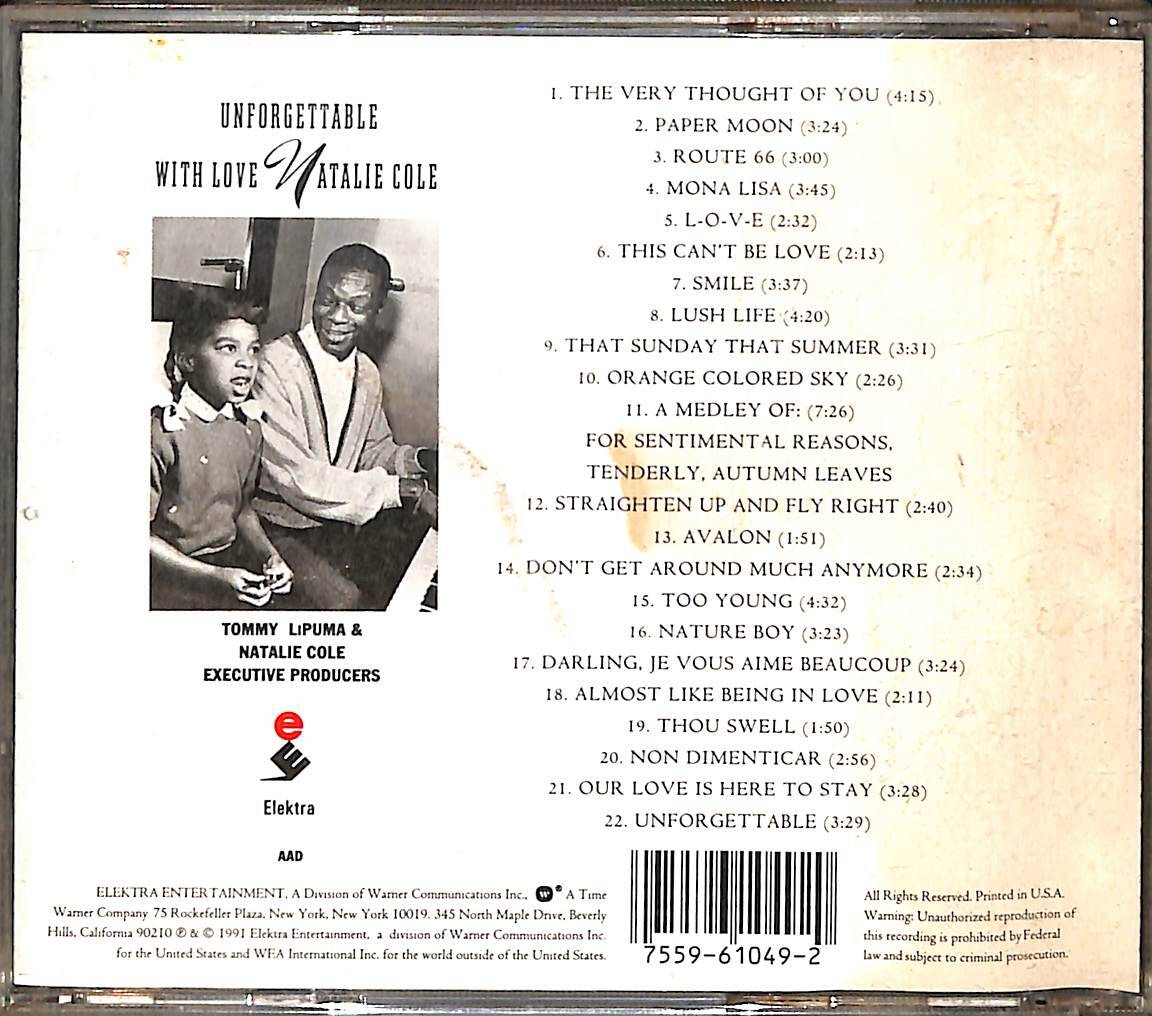 Natalie Cole - Unforgettable: With Love CD (İkinci El) CD5531 - 2