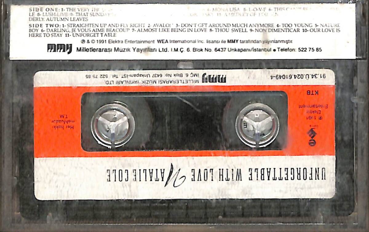 Natalie Cole - Unforgettable With Love Kaset (İkinci El Kaset) KST29811 - 2