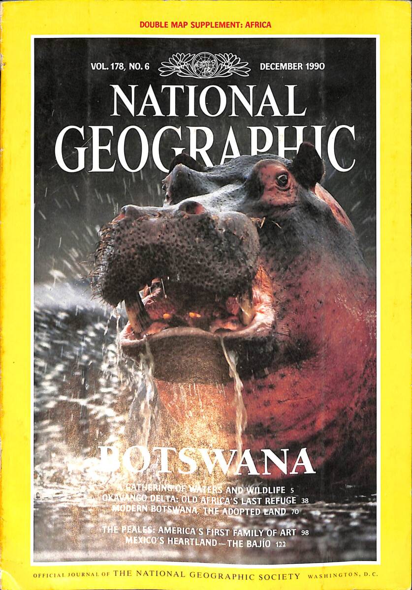 National Geographic – December 1990 – Vol.178 - No.6 – Bostwana – A gathering of Waters and Wildlife – Okavango Delta: Old Africa's Last Refuge NDR100765 - 1