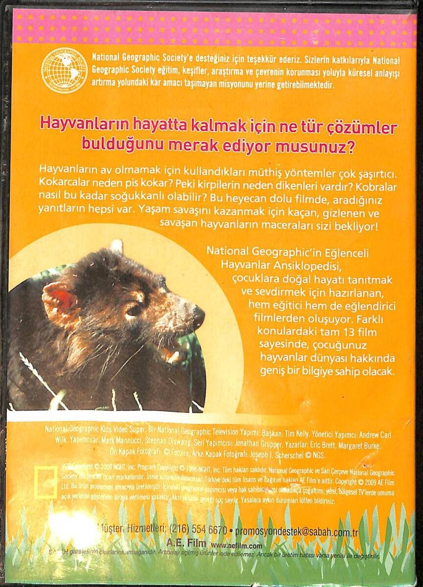 National Geographic - Eğlenceli Hayvanlar Ansiklopedisi / Gizli Silahlar Ve Müthiş Kaçışlar DVD Film (İkinci El) DVD2803 - 2