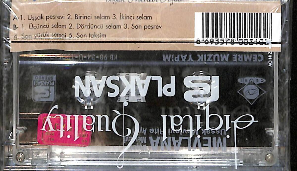Nayî (Neyzen) Osman Dede - Mevlana Uşşak Mevlevi Ayini Kaset (Sıfır) KST28654 - 2
