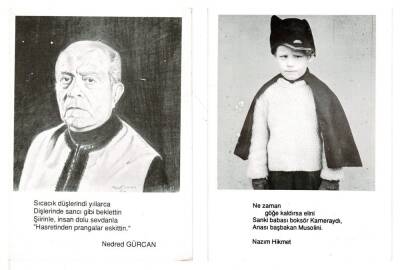 Nazım Hikmet - Nedred Gürcan Kartpostal KRT8044 - 1