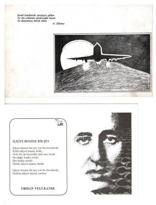 Nazım Hikmet - Orhan Veli Kanık Kartpostal KRT8045 - 1