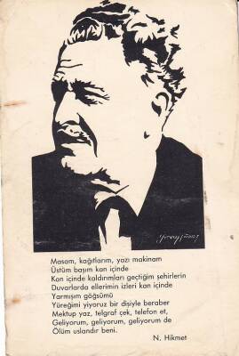 Nazım Hikmet Şiirli Kartpostal KRT13508 - 1