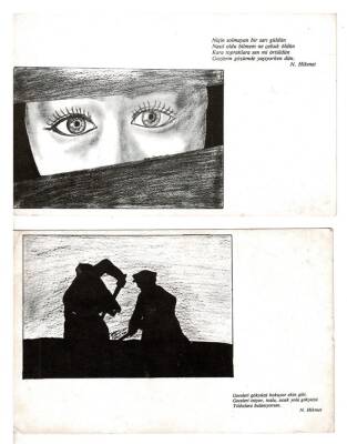 Nazım Hikmet x 2 Kartpostal KRT8047 - 1