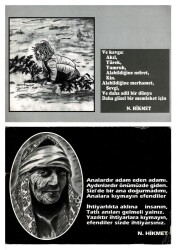 Nazım Hikmet x 2 Şiir Kartpostal KRT8012 - Gökçekoleksiyon