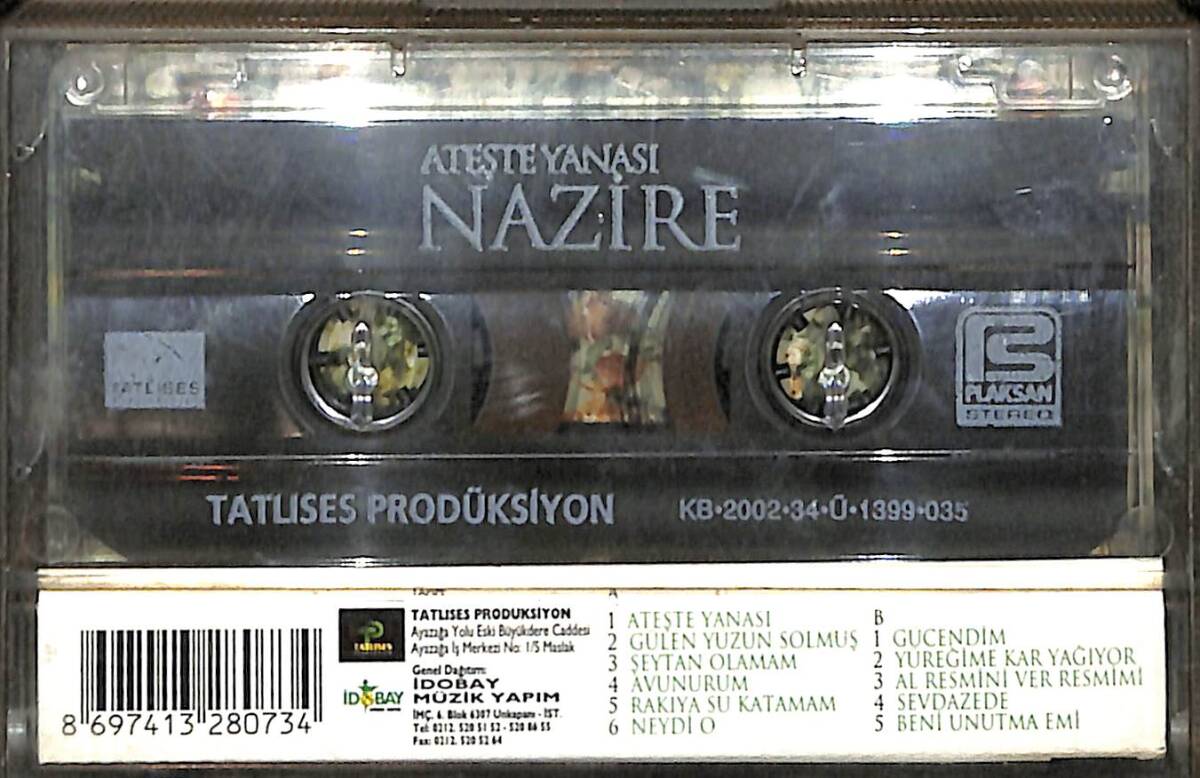Nazire Ateşte - Yanasın Kaset (İkinci El) KST29206 - 2