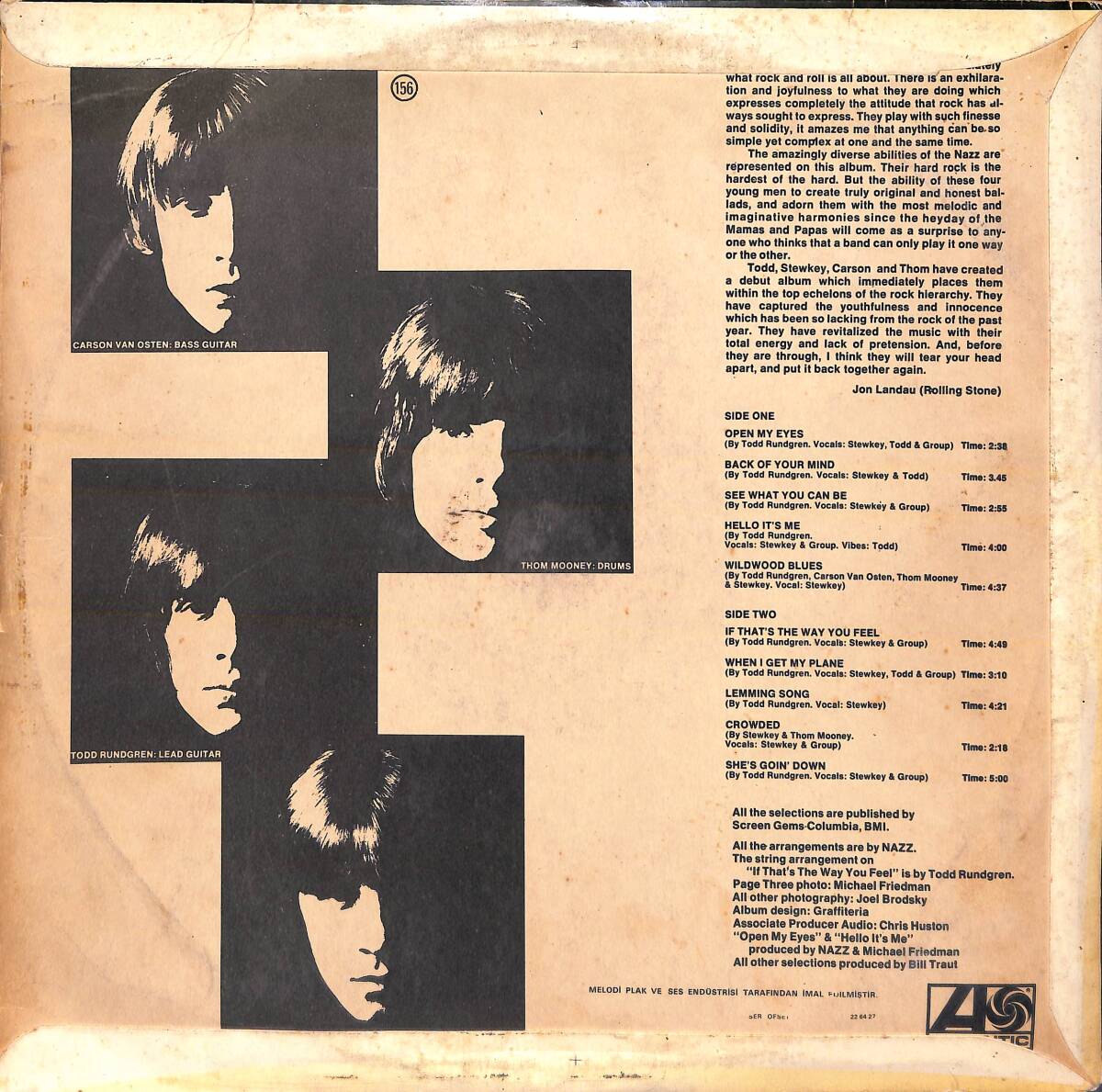 NAZZ - Open Your Eyes LP PLAK (Açıklamayı Okuyunuz) PLK26722 - 2